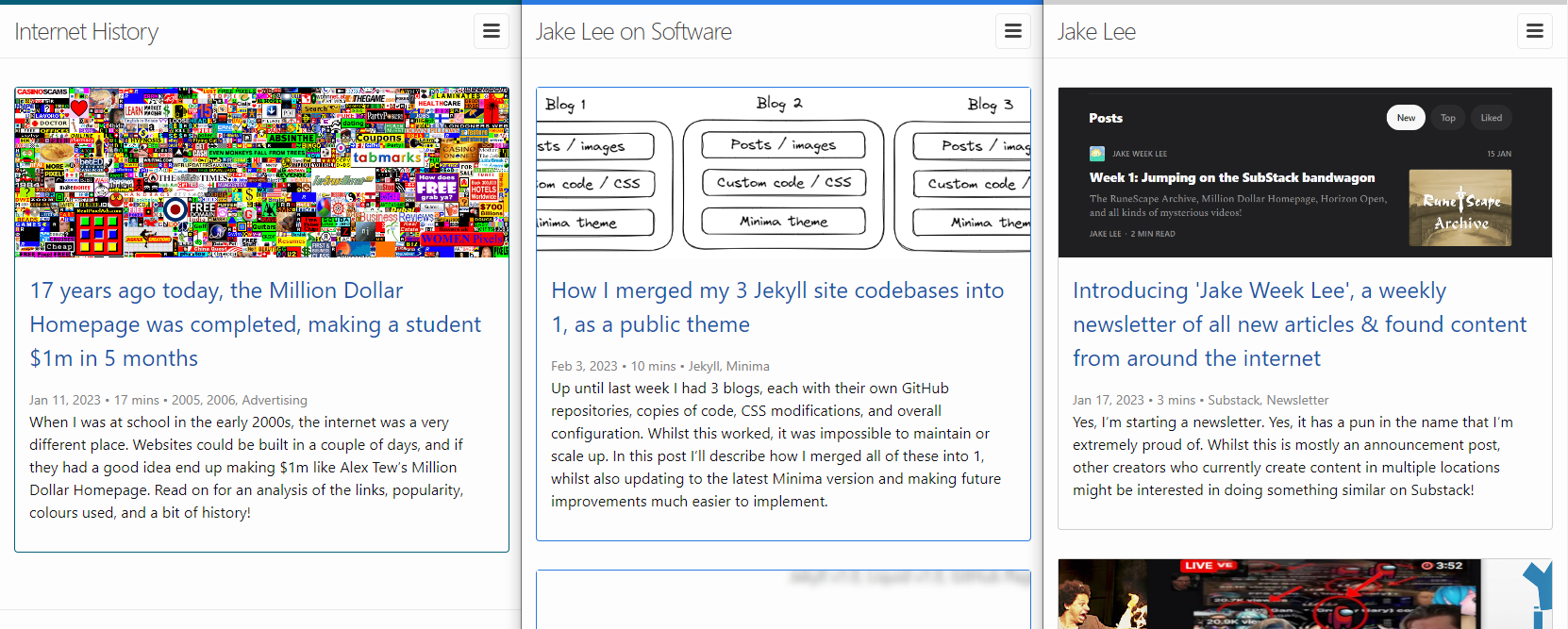 Preview image of Introducing 'minimaJake', a minima theme fork for Jekyll with years of improvements & design changes!